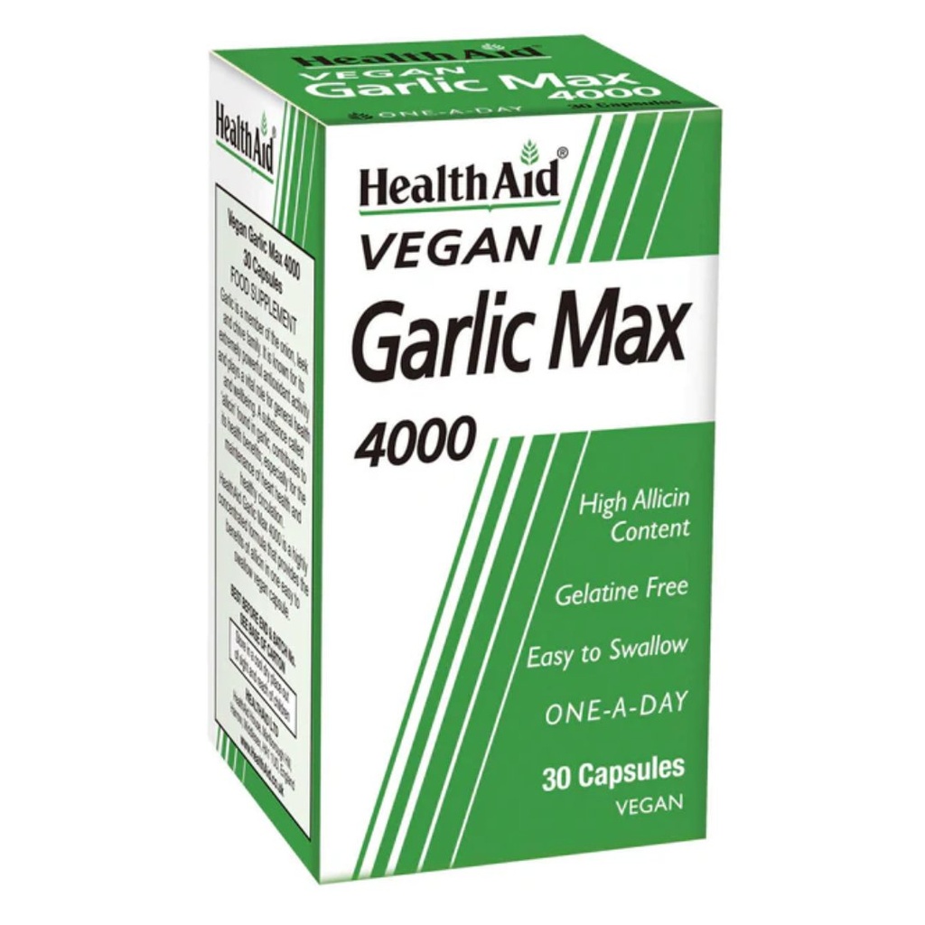 * HealthAid Garlic Max 4000 Vegan Capsules, 30's