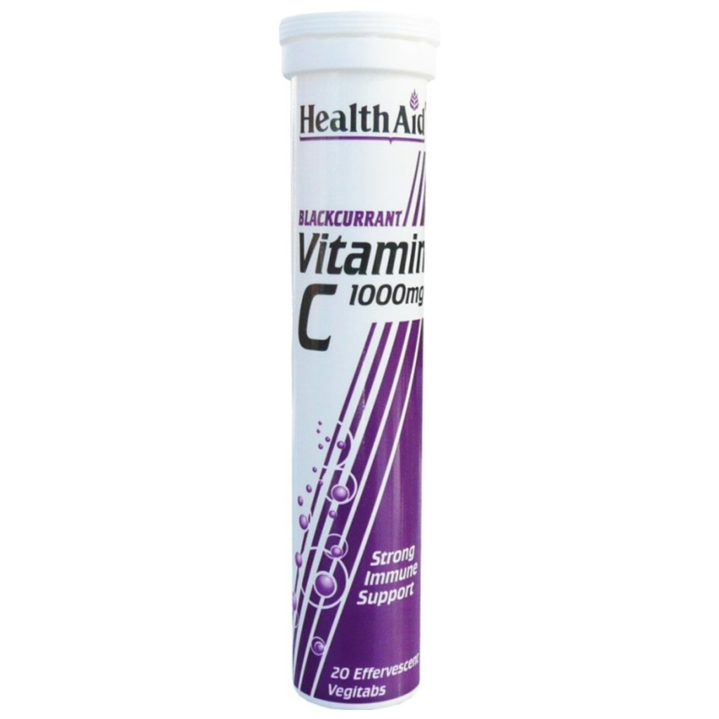 Healthaid Effervescent Vitamin C Blackcurrant  1000mg Tablets, 20's 