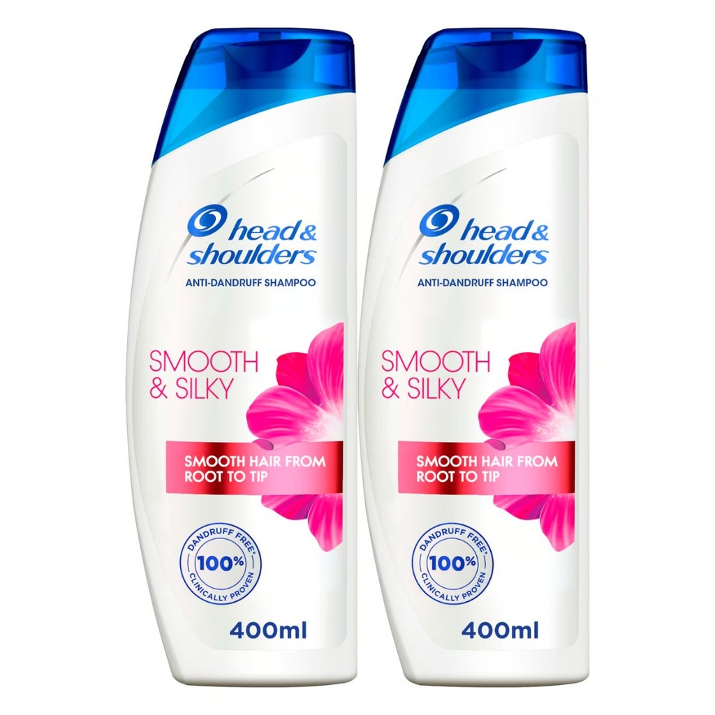 * Head & Shoulders Smooth & Silk Shampoo, 2x400ml - OFFER