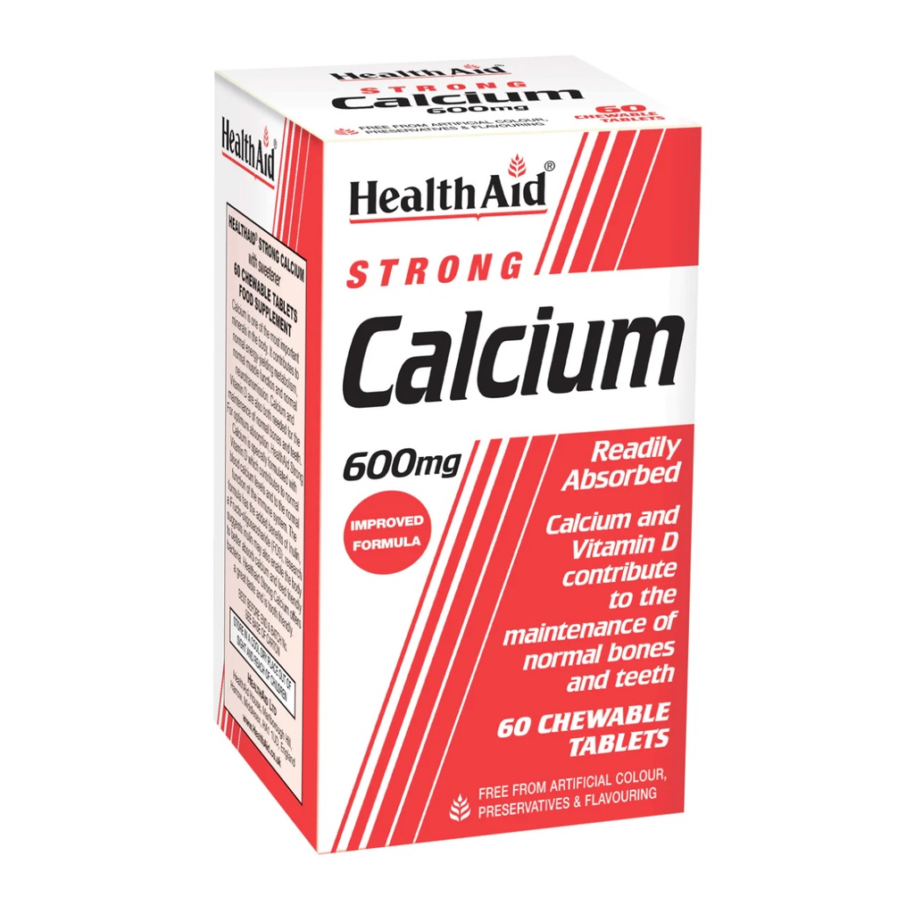 * HealthAid Calcium 600mg Chewable Tablets, 60's