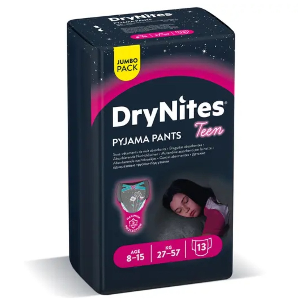 * Huggies Drynites Girl Pants 8-15 Years, 13's - Jumbo Pack