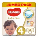 حفاضات هجيز إكسترا كير جامبو مقاس 4، 68 حفاض