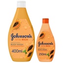 * Johnson's Vita-Rich Smoothing Body Wash with Papaya, 400ml+250ml - OFFER