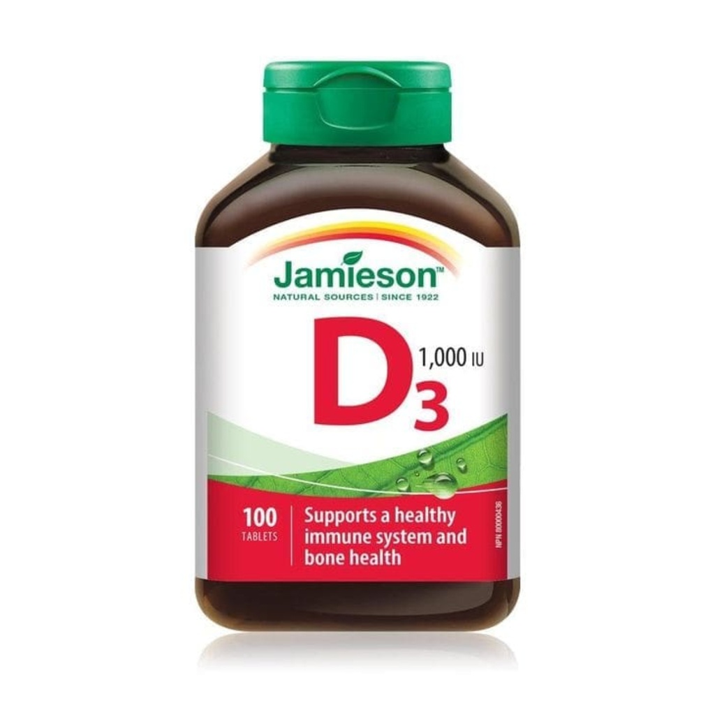 * Jamieson Vitamin D3 1000iu Tablets, 100's