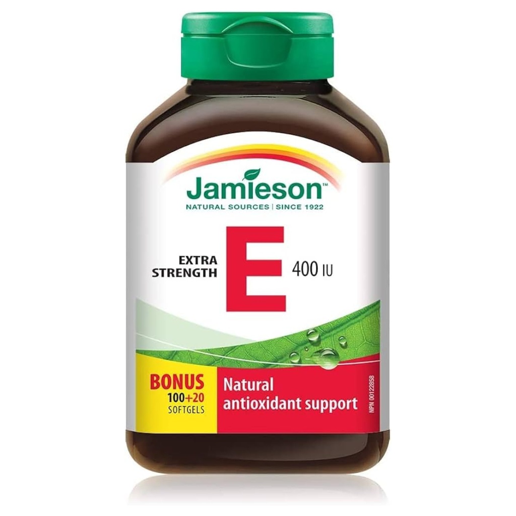 * Jamieson Vitamin E 400iu Capsules, 100+20's