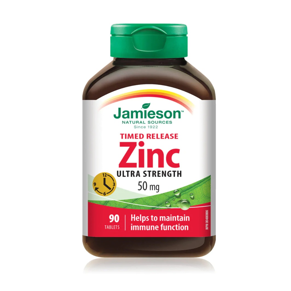 * Jamieson Zinc Timed Release 50mg Tablets, 90's