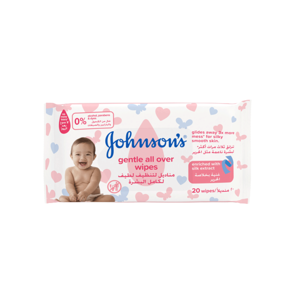 * Johnson's Baby Gentle All Over Wipes, 20's