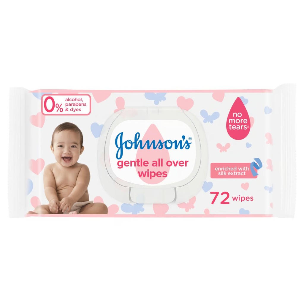 * Johnson's Baby Gentle All Over Wipes, 72's