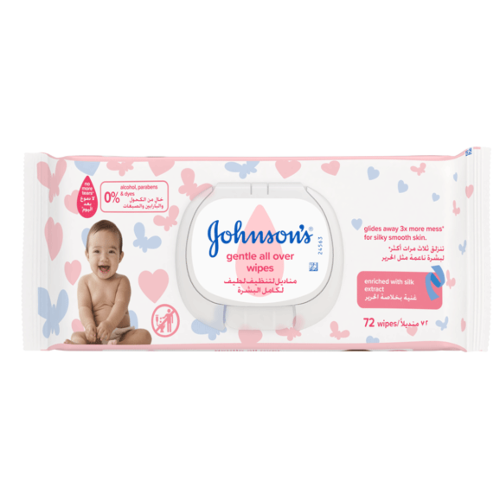 * Johnson's Baby Gentle All Over Wipes, 72's