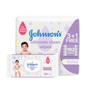 * Johnson's Baby Wipes Ultimate Clean, 48's - (3+1) FREE