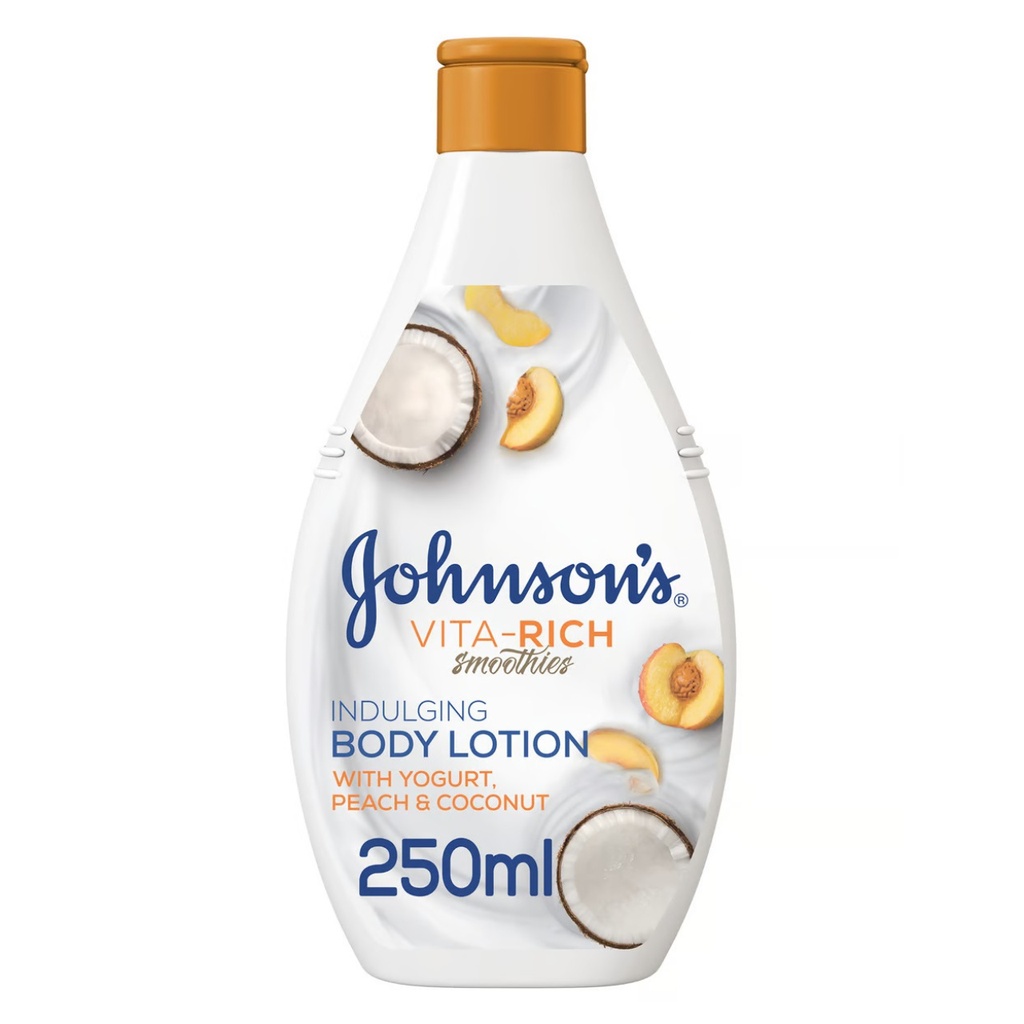 * Johnson's Vita-Rich Smoothies Indulging Body Lotion with Yogurt, Peach & Coconut, 250ml