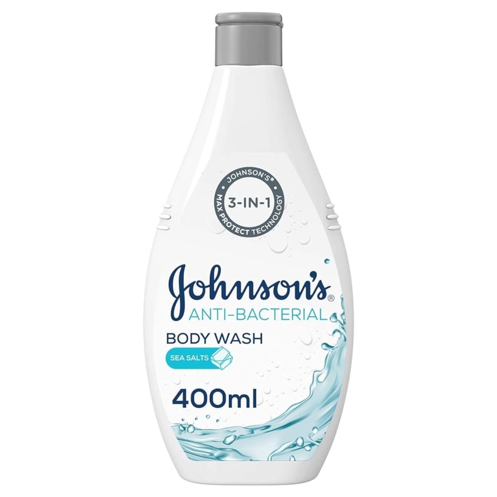 * Johnson's Anti-Bacterial Sea Salt Body Wash, 400ml
