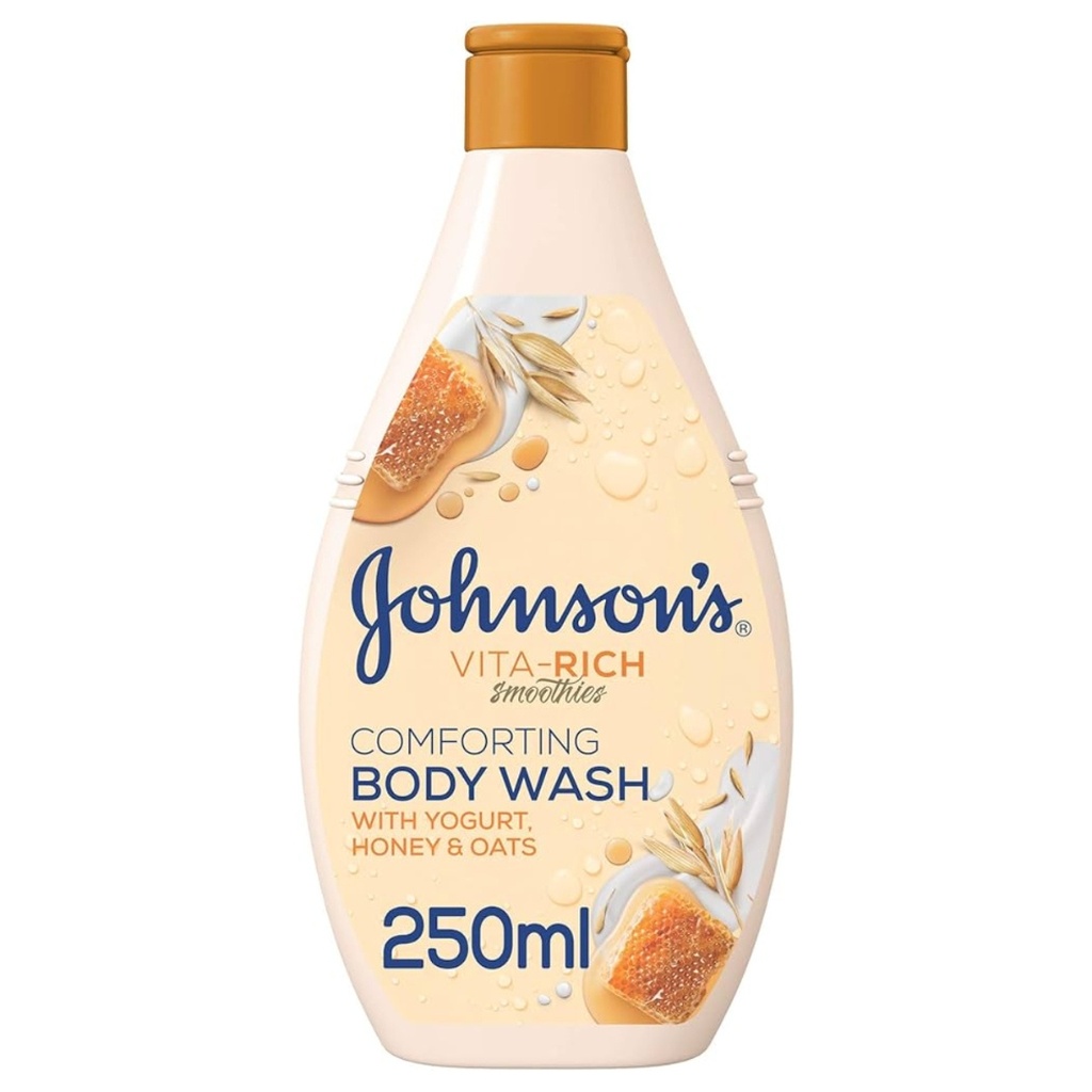 * Johnson's Vita-Rich Smoothies Comforting Body Wash with Yogurt, Honey & Oats, 250ml 