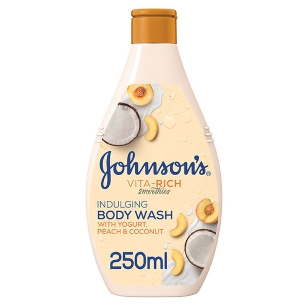 * Johnson's Vita-Rich Smoothies Indulging Body Wash with Yogurt, Peach & Coconut, 250ml