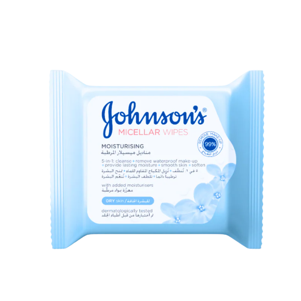 * Johnson's Moisturizing Micellar Wipes - Dry Skin, 25's