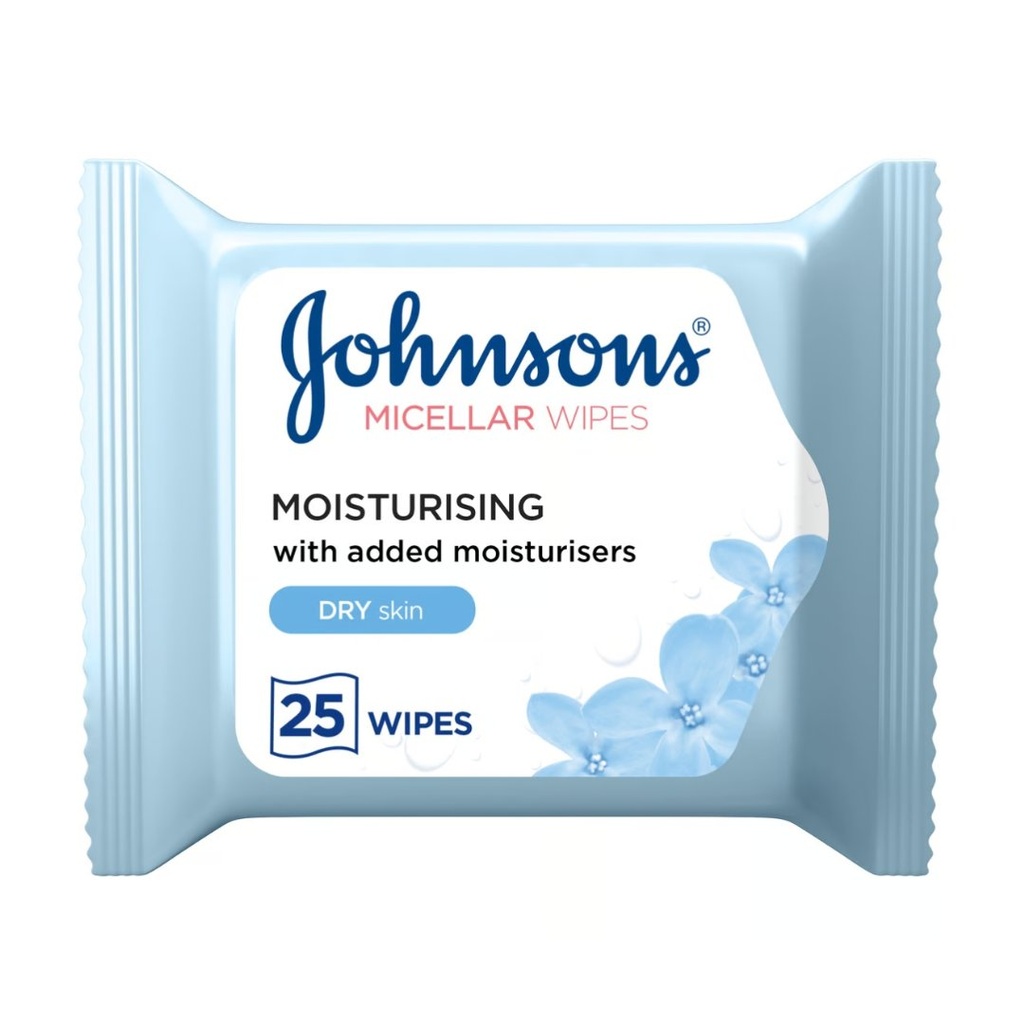 * Johnson's Moisturizing Micellar Wipes - Dry Skin, 25's