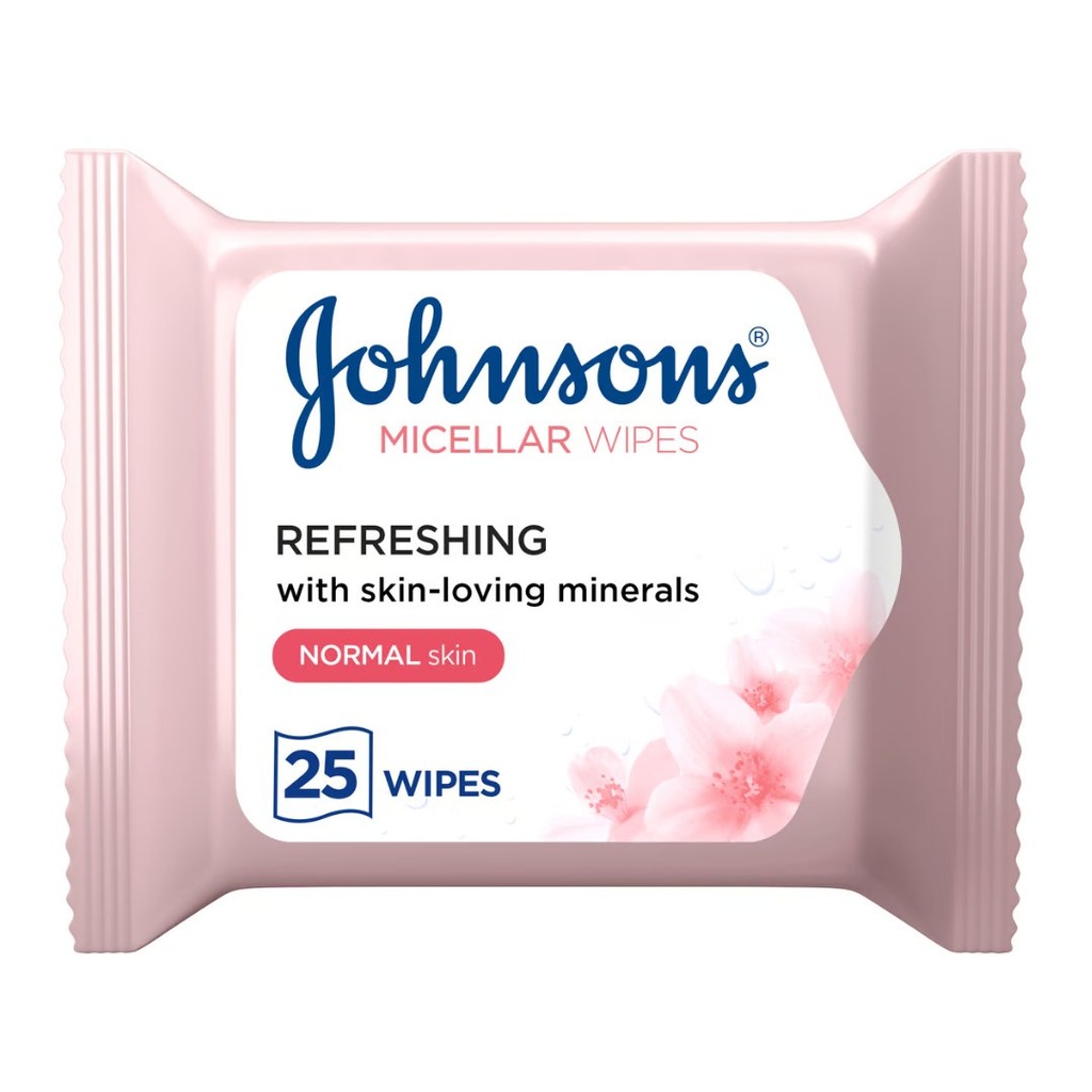 * Johnson's Refreshing Micellar Wipes - Normal Skin, 25's