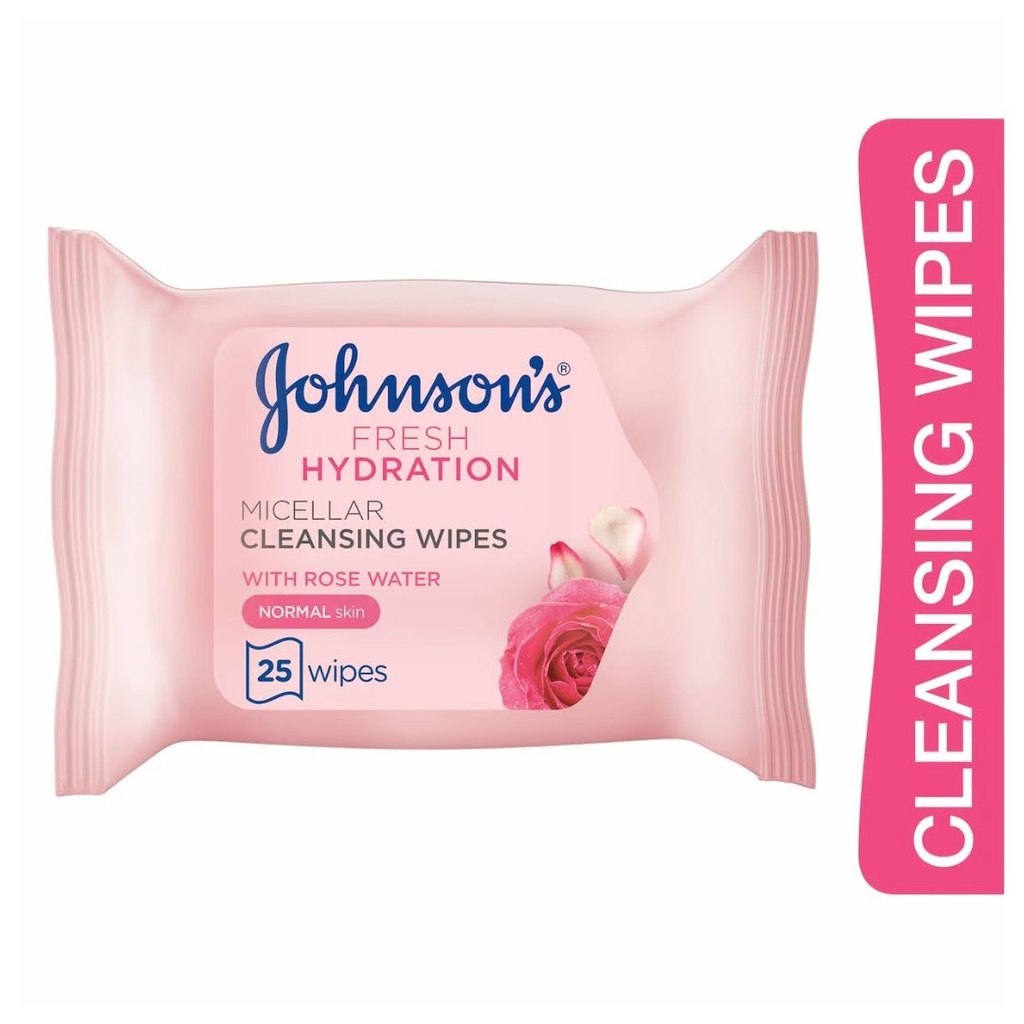 * Johnson's Rose Water Micellar Wipes, 25's