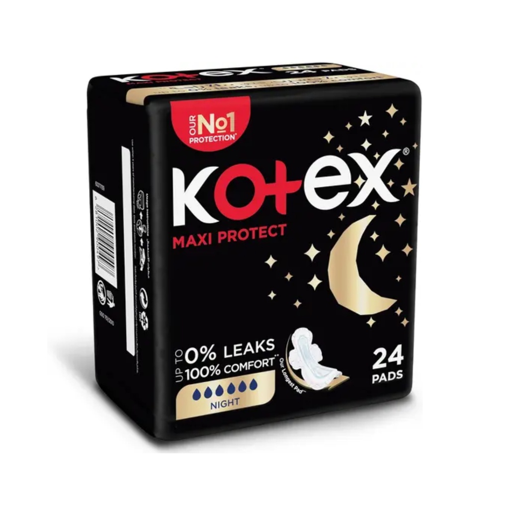 * Kotex Maxi Night Time Wings, 24's