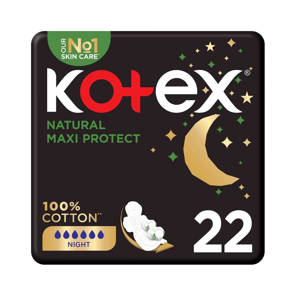 * Kotex Maxi Night Time Wings, 22's