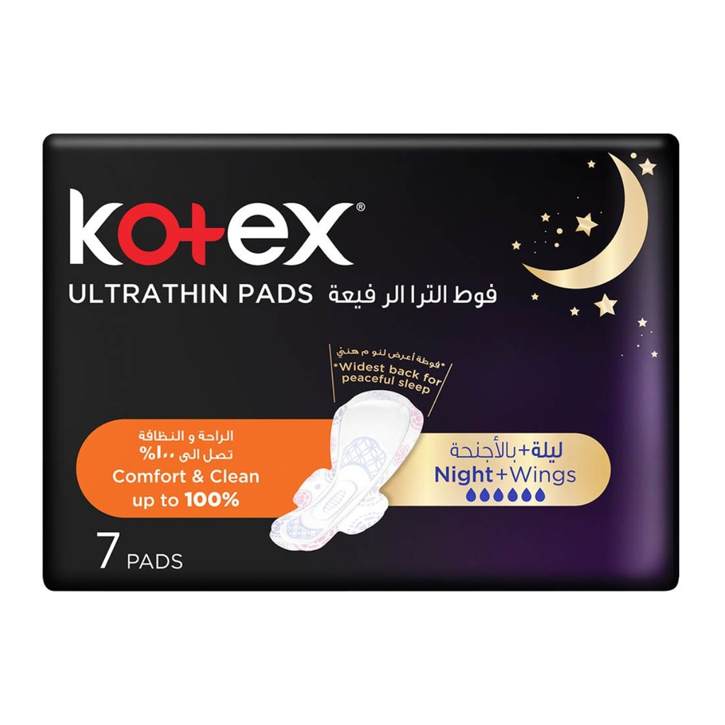 * Kotex Ultra Night Time Wings, 7's