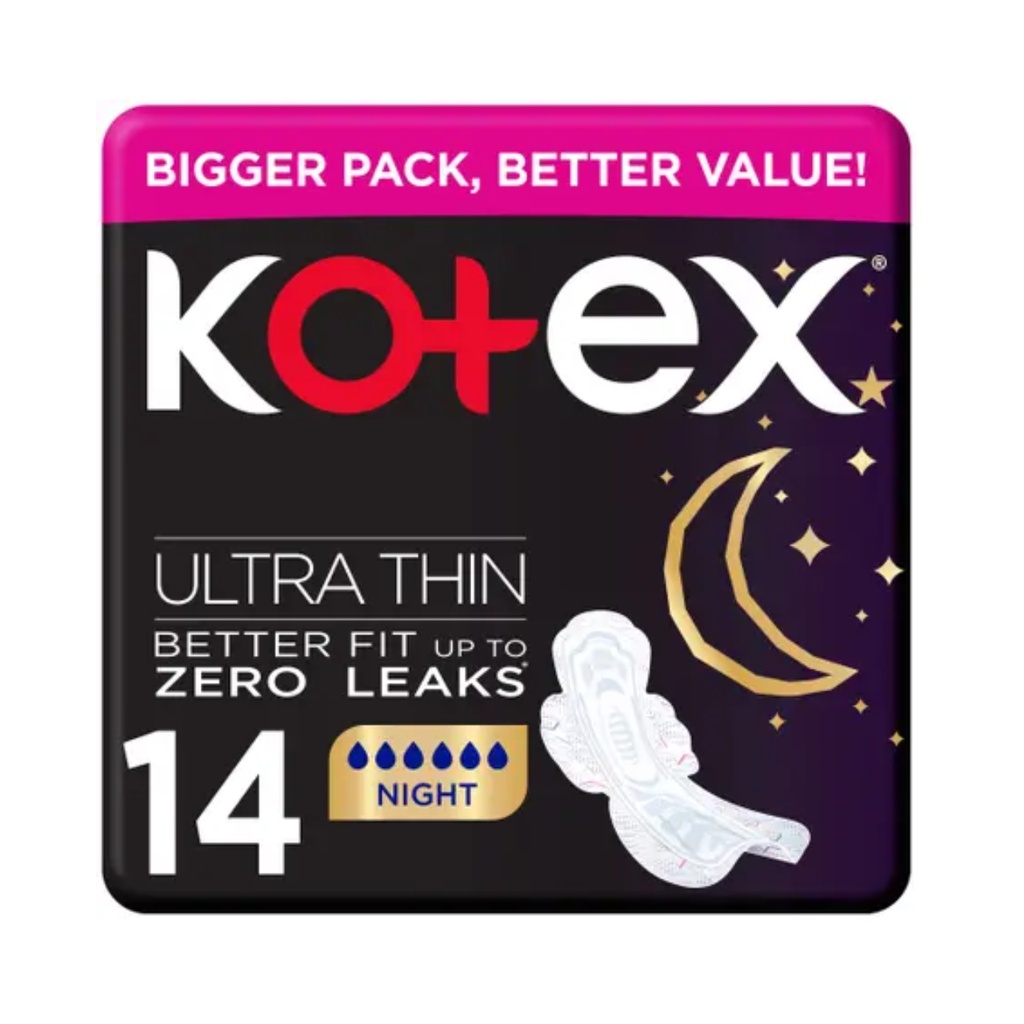 * Kotex Ultra Night Time Wings, 14's