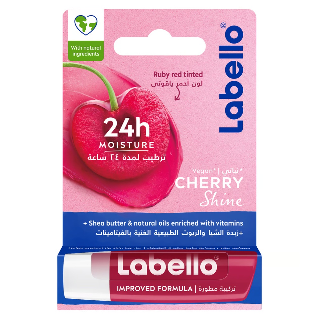 * Labello 24hr Moist Shine Cherry Lip Balm, 4.8g