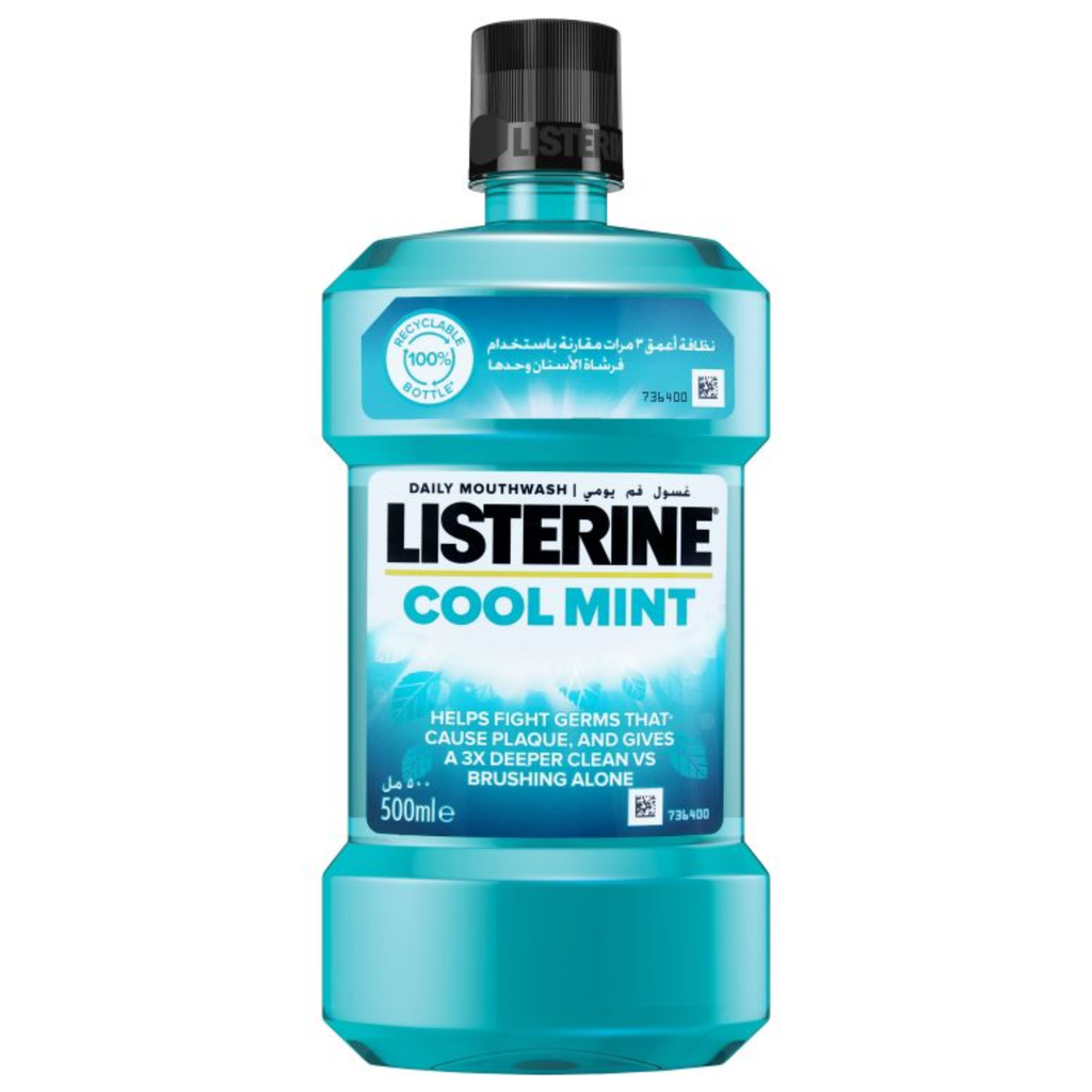 * Listerine Cool Mint Mouthwash, 500ml