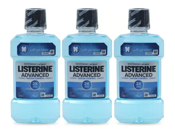 * Listerine Tartar Control Mouthwash, 250ml - (2+1 Free)