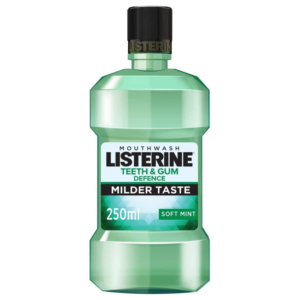 ليسترين غسول للفم لحماية الأسنان واللثة بنكهة النعناع، 250 مل 