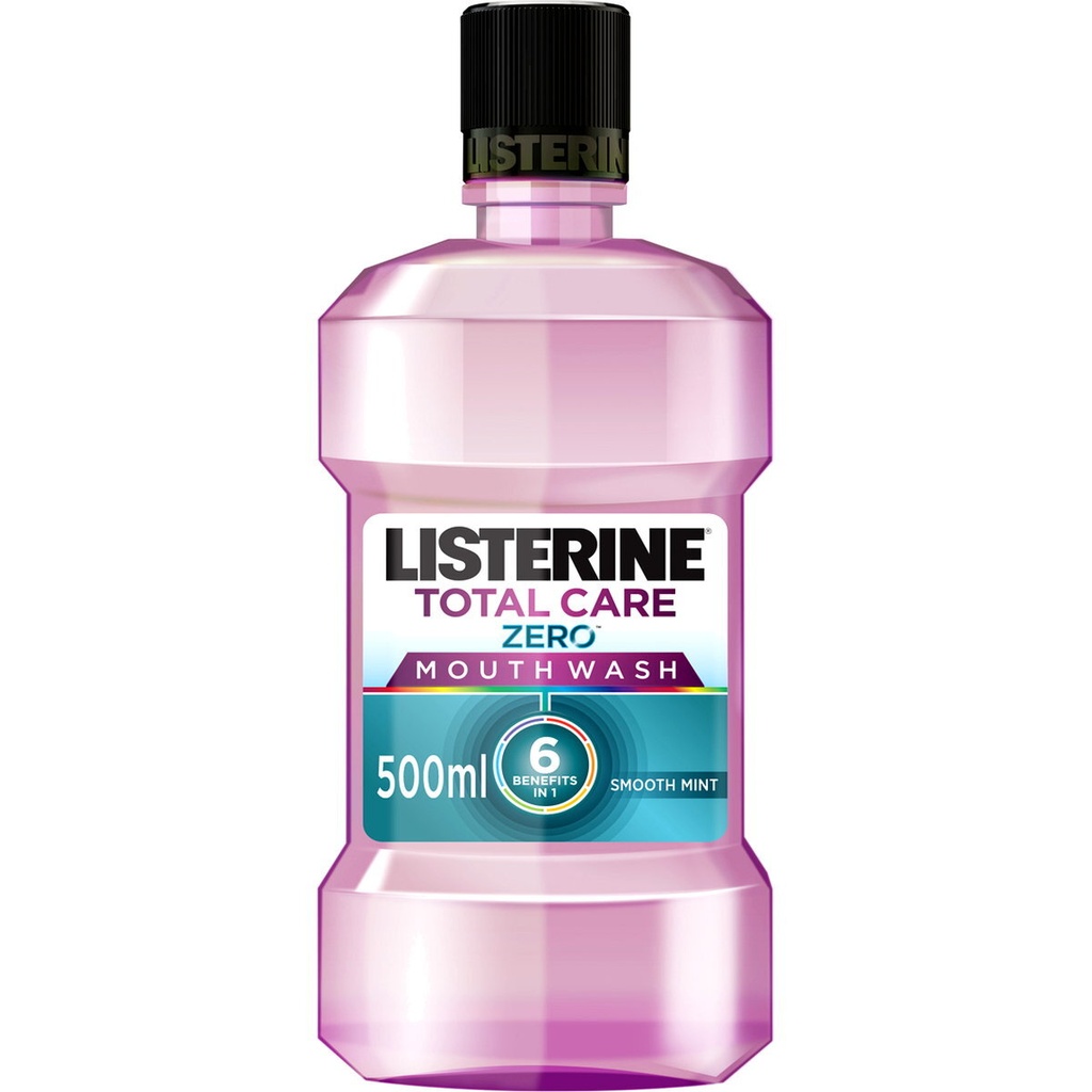Listerine Total Care Zero Mouthwash, 500ml - Smooth Mint