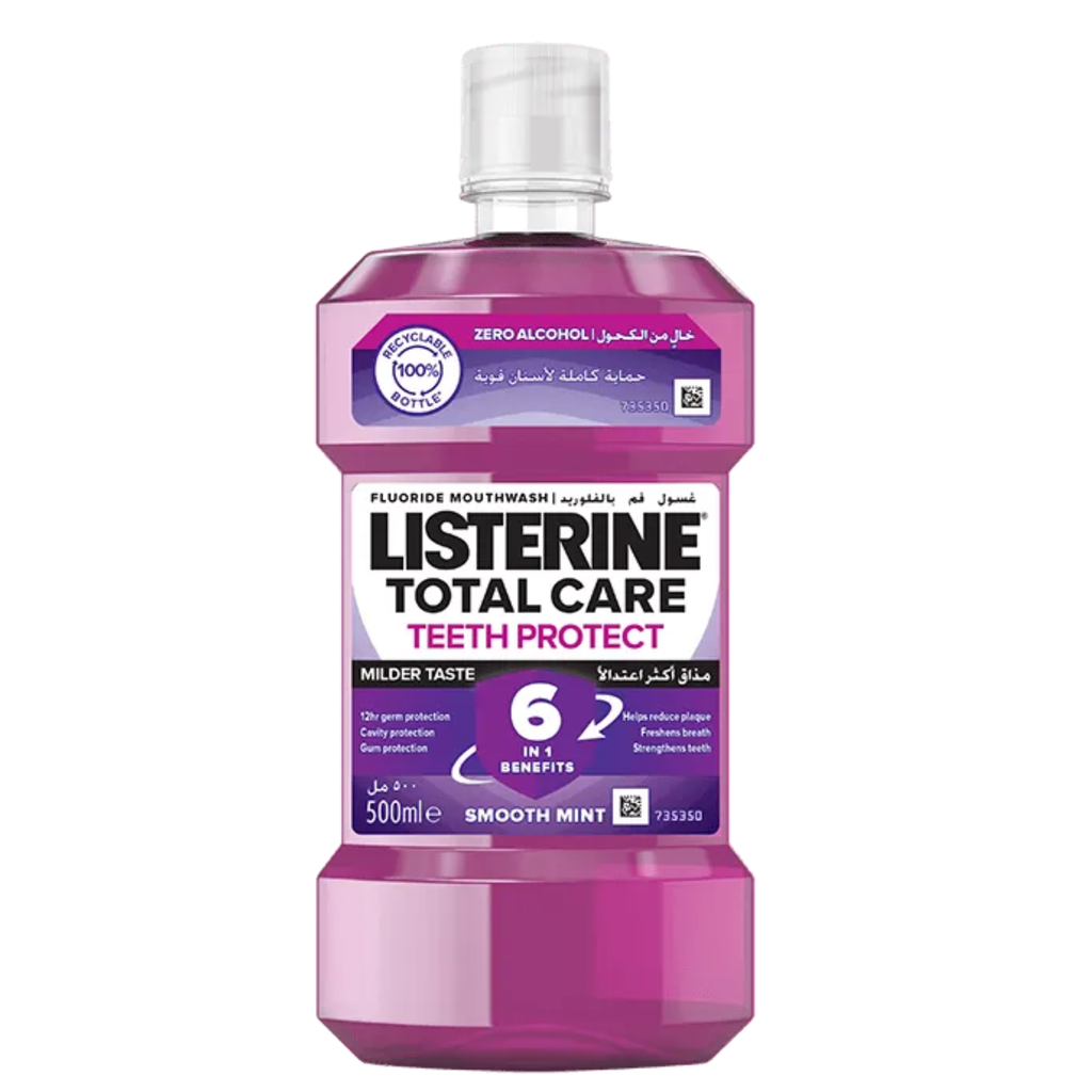 Listerine Total Care Zero Smooth Mint Mouthwash, 500ml