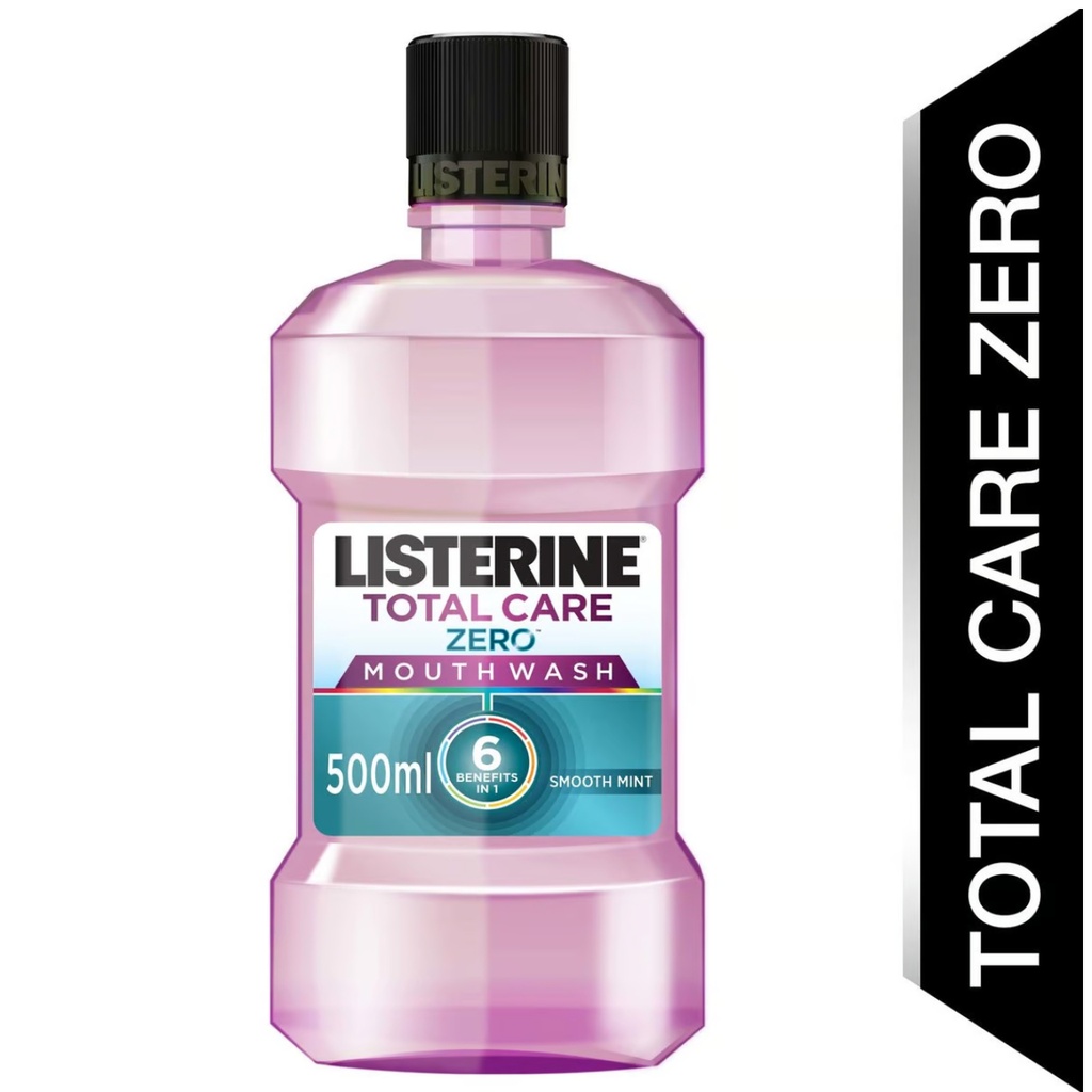 Listerine Total Care Zero Smooth Mint Mouthwash, 500ml