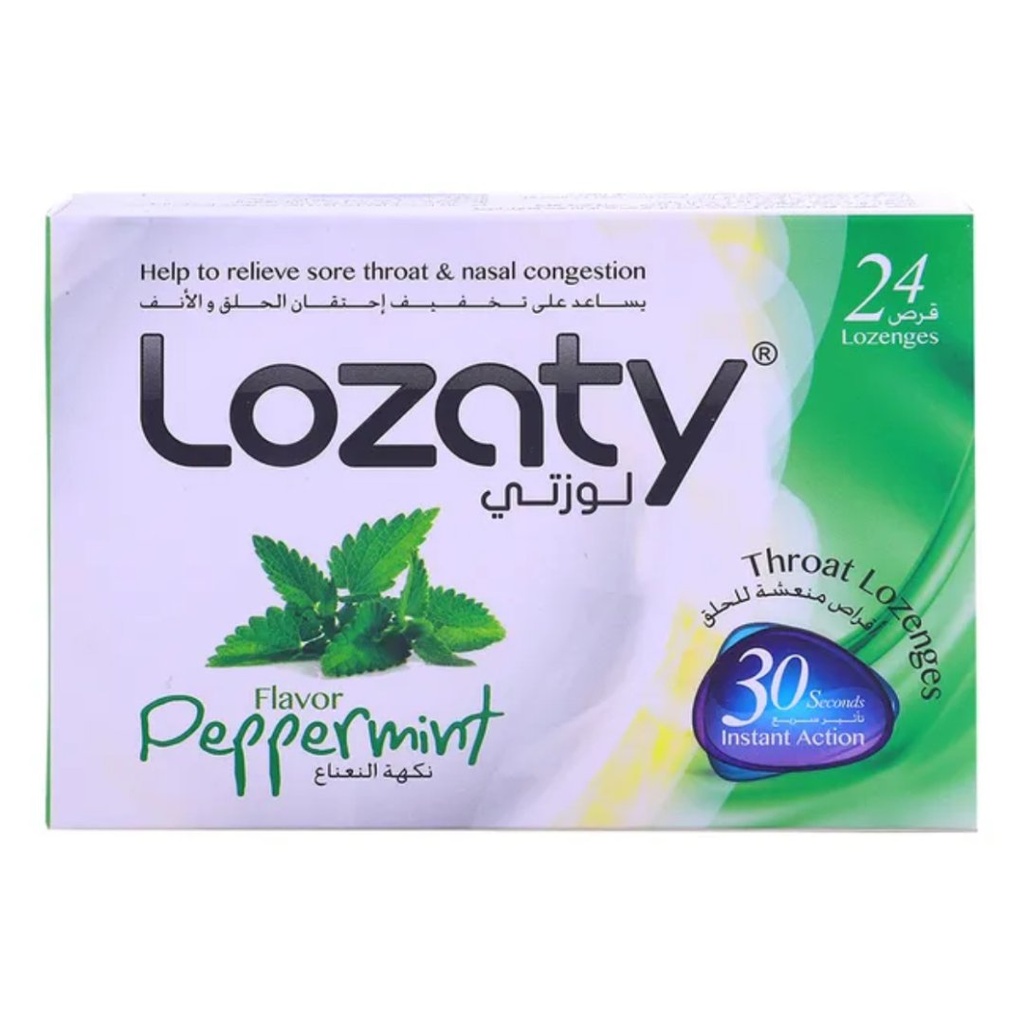 Lozaty Mint Throat Lozenges, 24's
