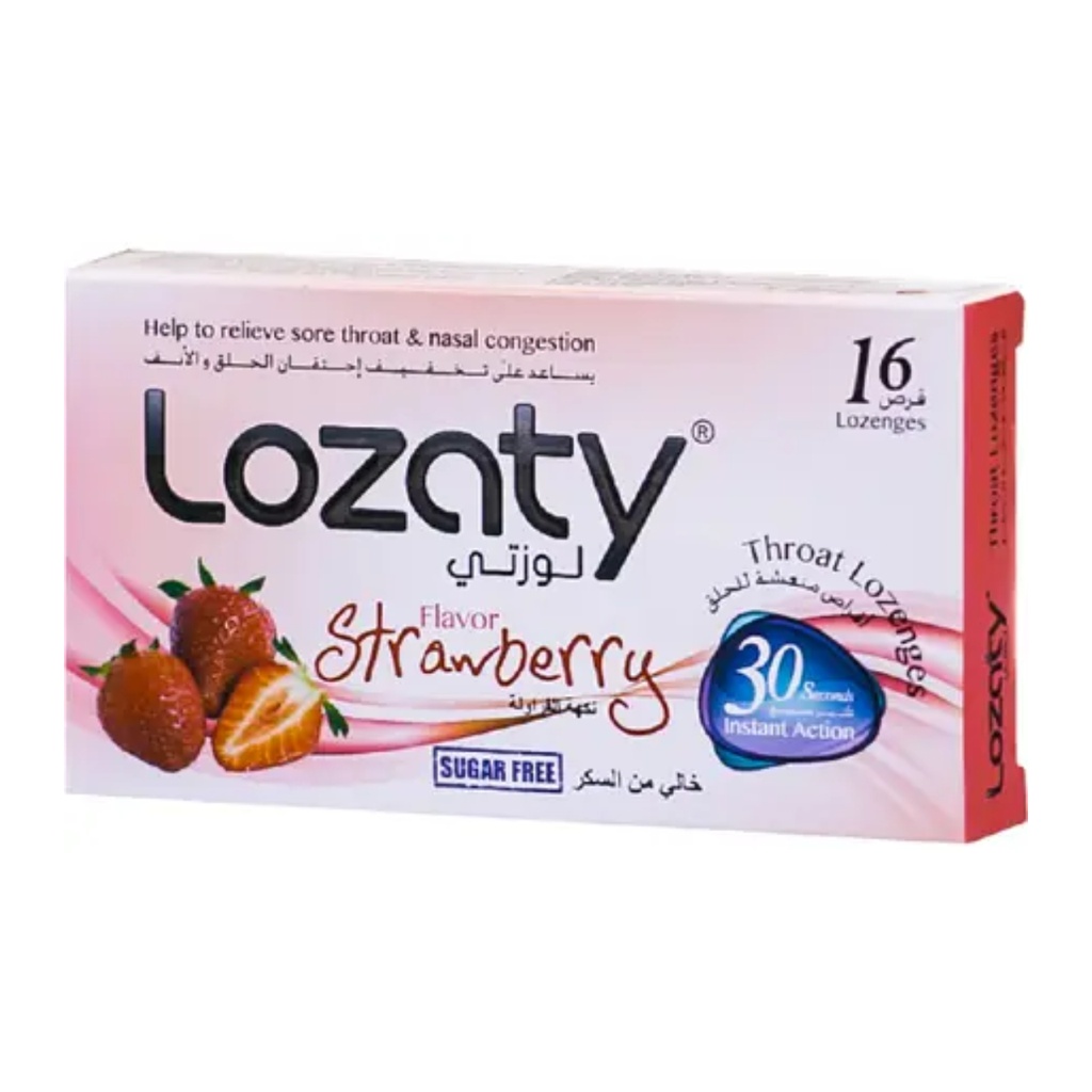 * Lozaty Suger Free Strawberry Lozenges, 16's