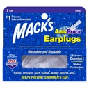 * Mack's Aqua Block Earplugs Clear Plus Storage Case, 2 Pairs