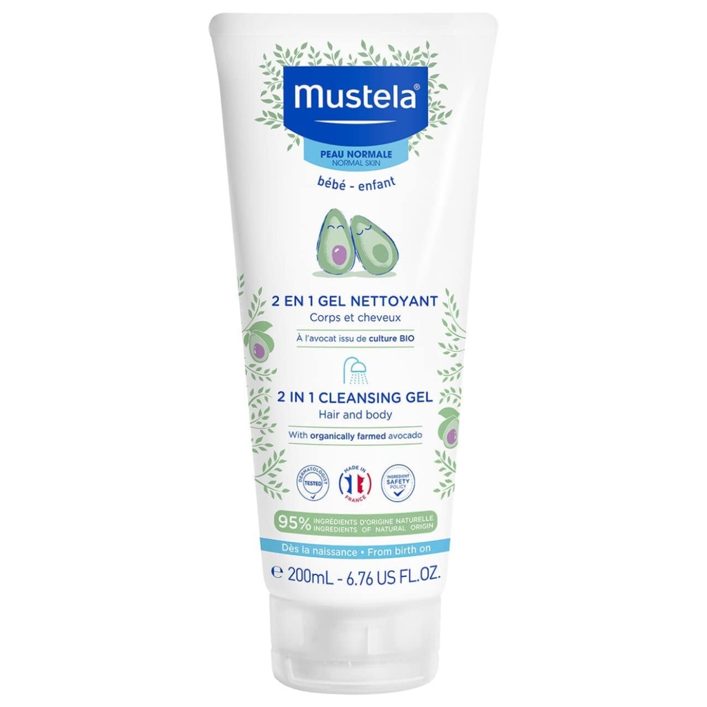 * Mustela Baby 2 in 1 Cleansing Gel, 200ml