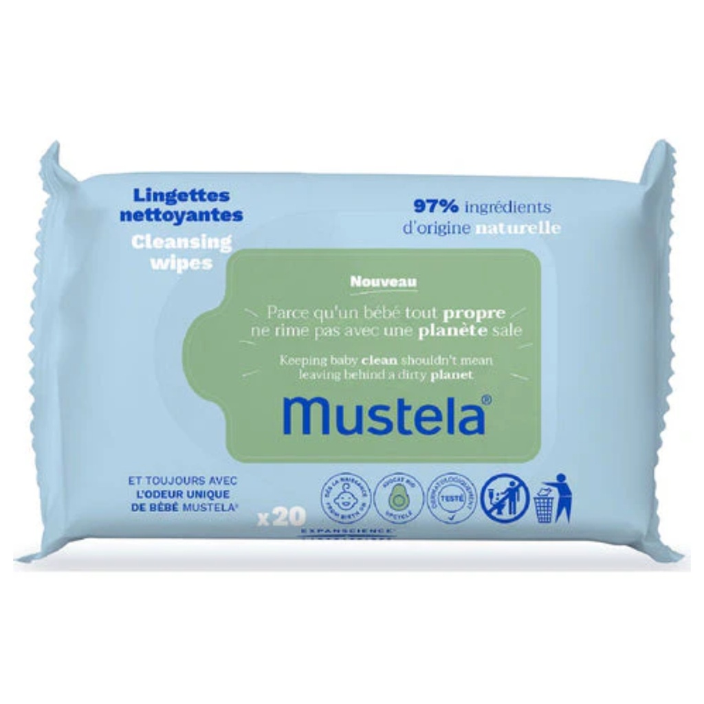 * Mustela Baby Cleansing Wipes, 20's