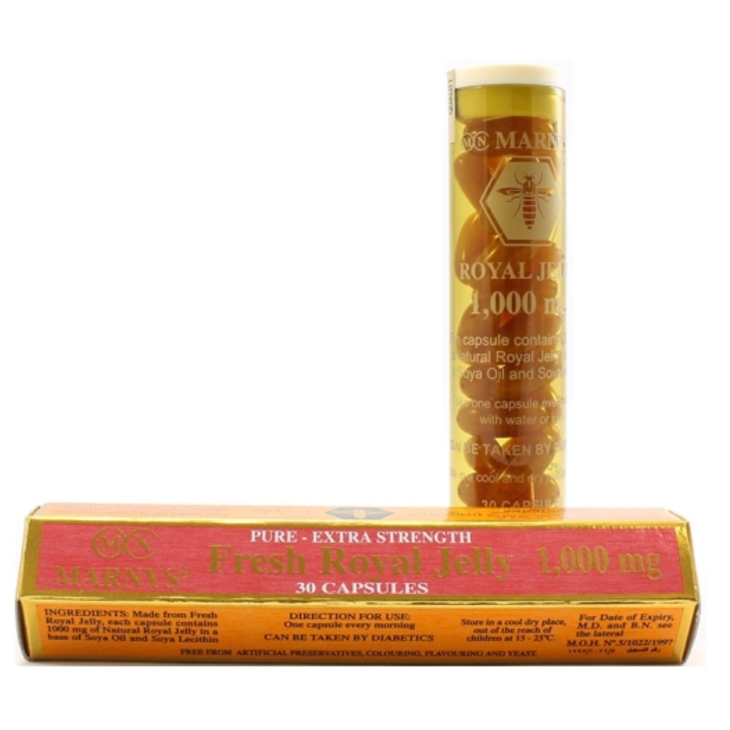 * Marnys Fresh Royal Jelly 1000mg Capsule, 30's