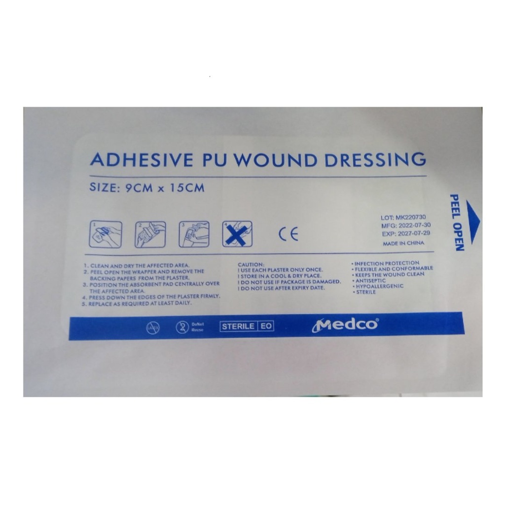 * Medco Sterile Dressing Water Proof, 9x15cm