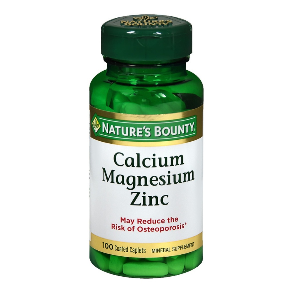 * Natures Bounty Calcium Magnesium Zinc Tablets, 100’s