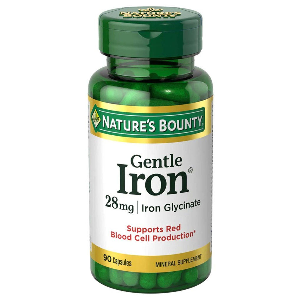 * Nature’s Bounty Gentle Iron 28mg Capsules, 90's