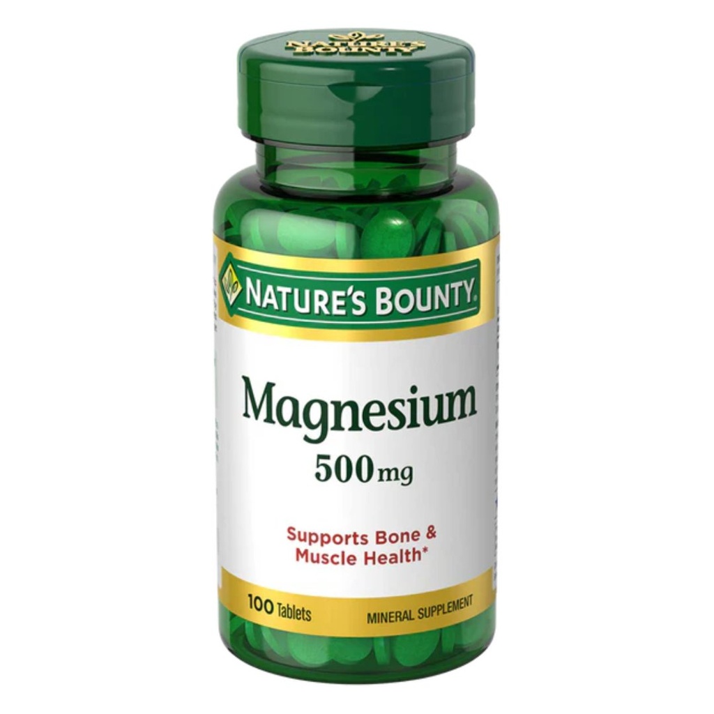 * Nature’s Bounty Magnesium 500mg Tablets, 100's