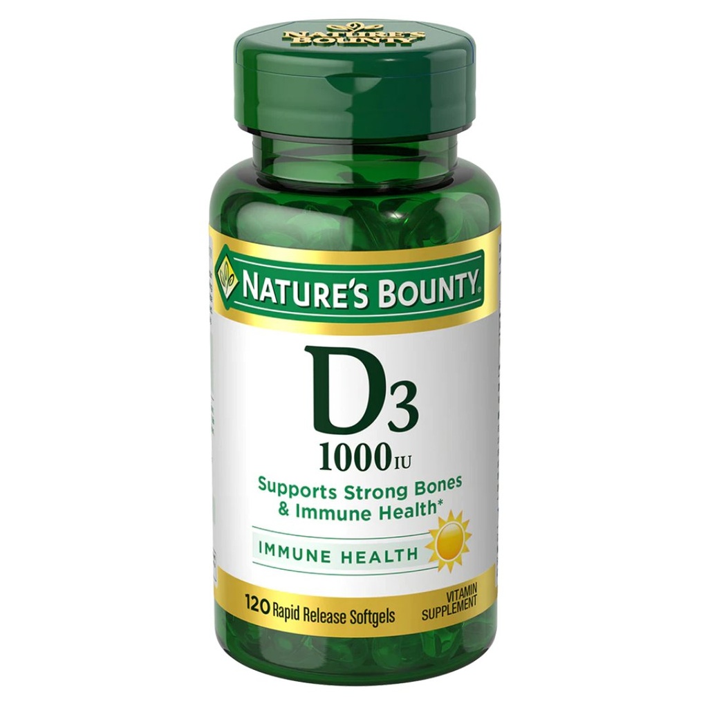 * Nature’s Bounty Vitamin D3 1000iu Softgels, 120's 