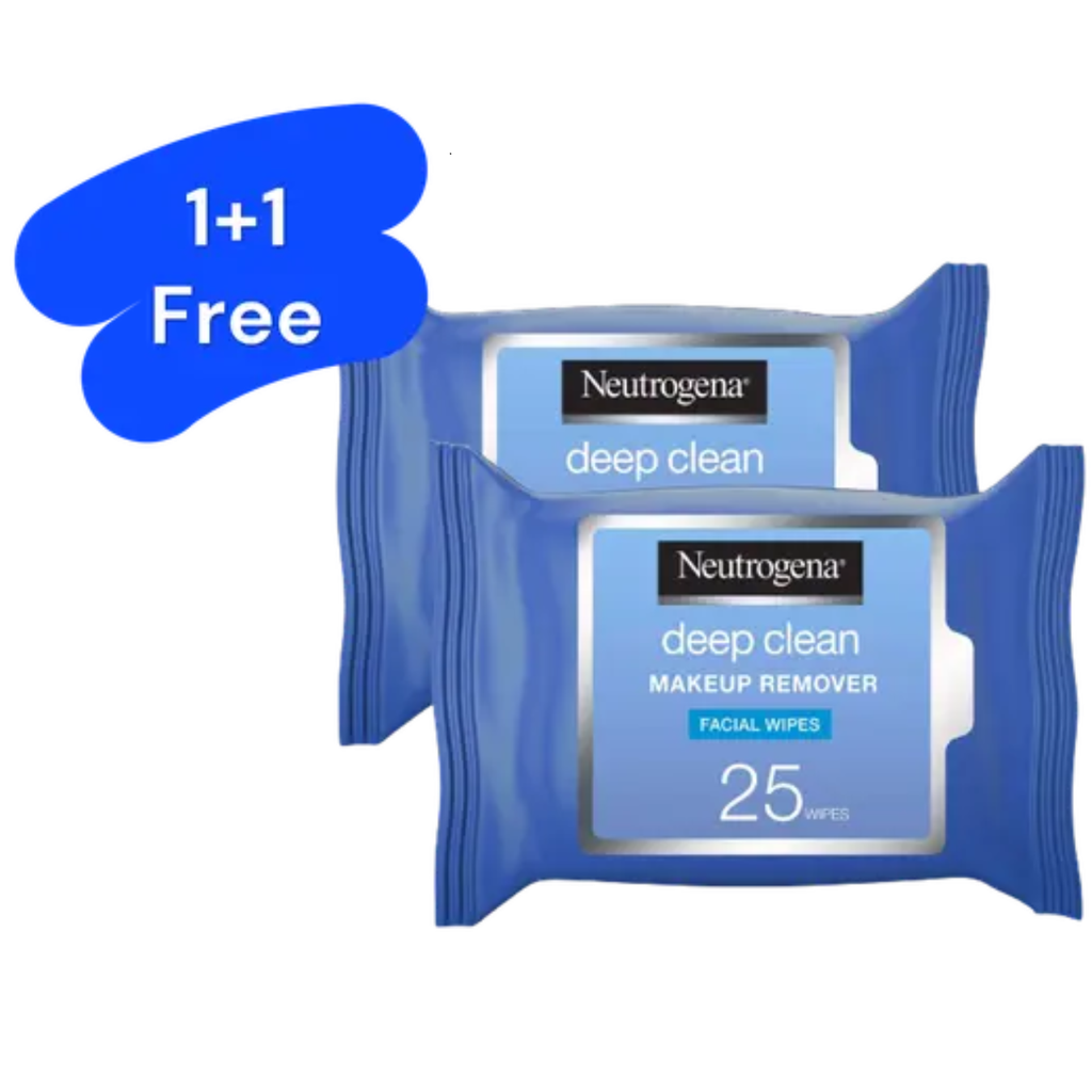 * Neutrogena Deep Clean Makeup Remover Wipes 25's, (1+1 Free)