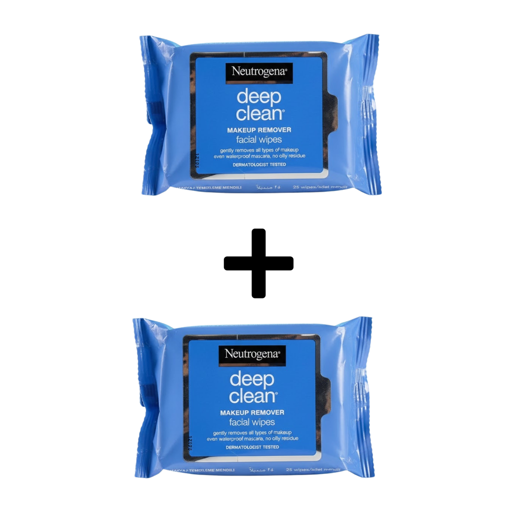 * Neutrogena Deep Clean Makeup Remover Wipes 25's, (1+1 Free)