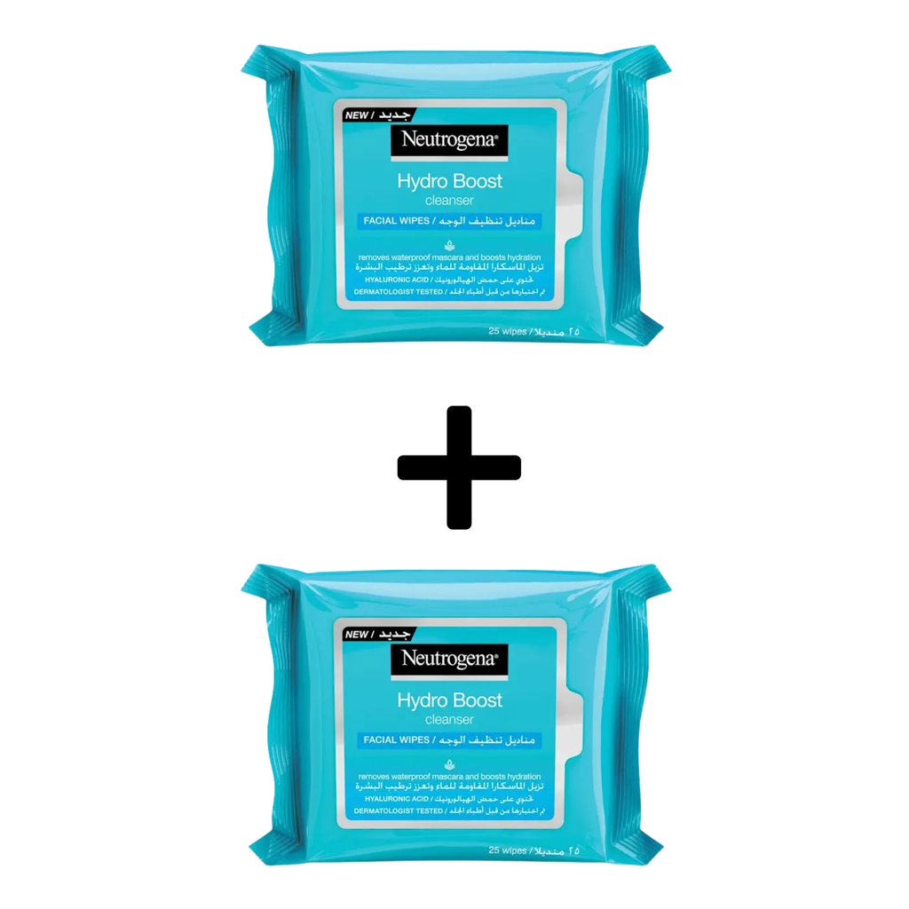 * Neutrogena Hydra Cleanser Wipes 25's - OFFER (1+1 Free)