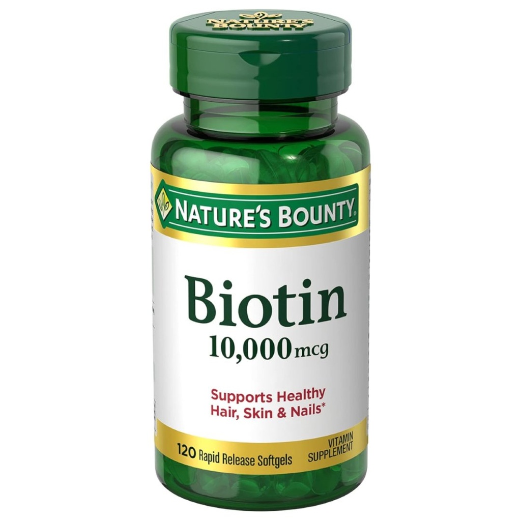 * Nature's Bounty Biotin 10000mcg Softgels, 120's