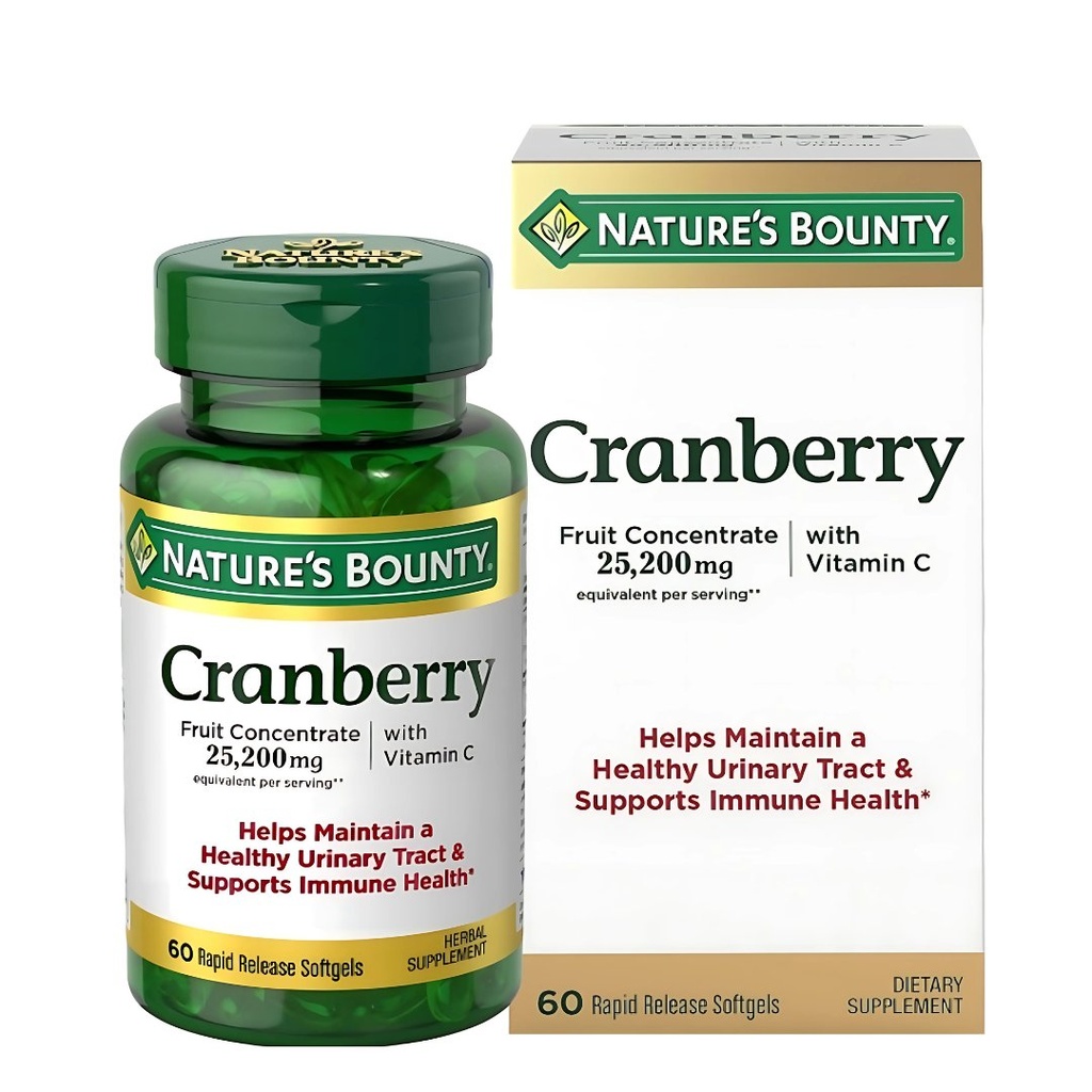 * Nature's Bounty Cranberry Triple Strength Softgels, 60's