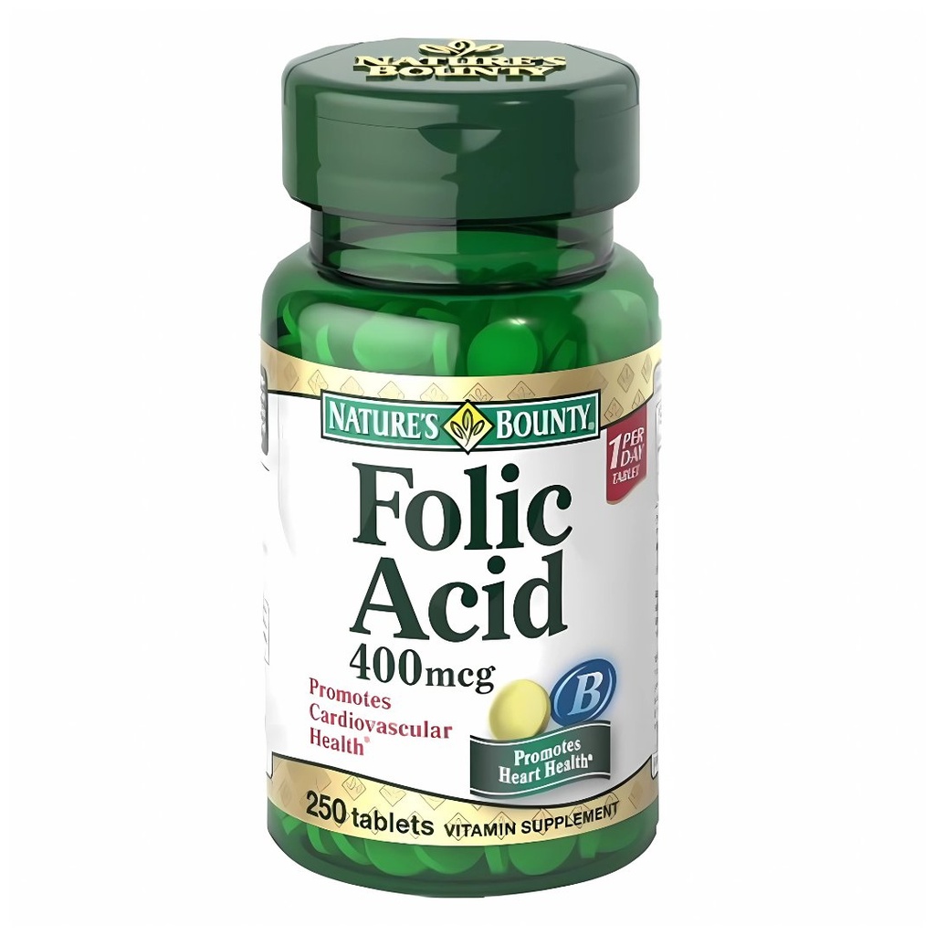 * Nature's Bounty Folic Acid 400mcg Tablets, 250's